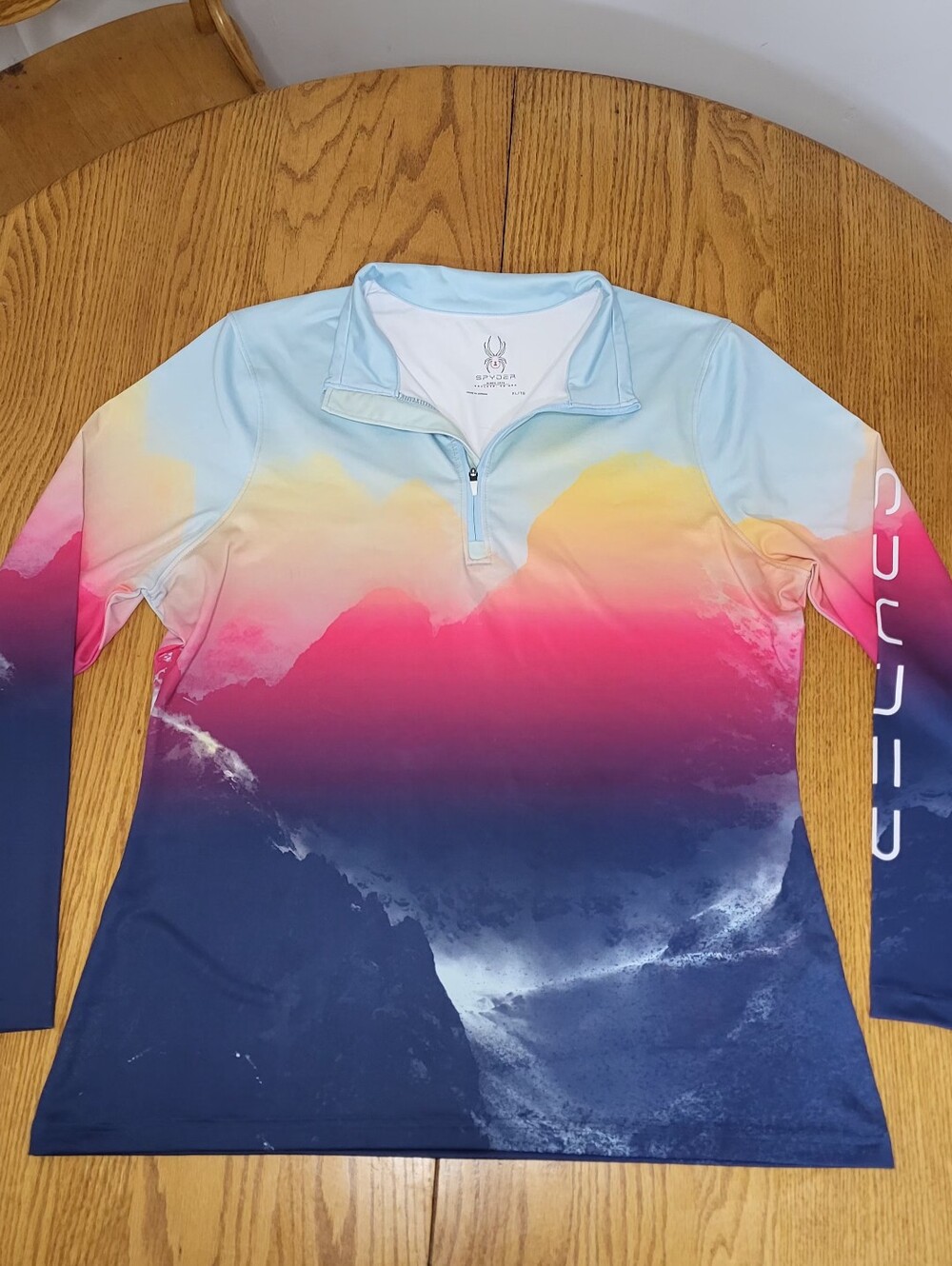 ✨️Spyder Snow Mist Zip T-Neck Top XL